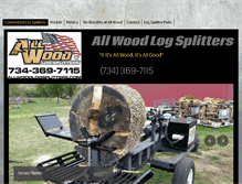Tablet Screenshot of allwoodlogsplitters.com